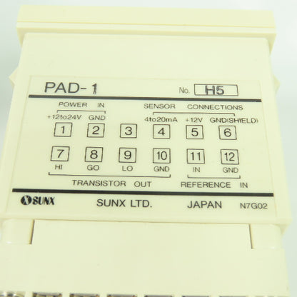 Sunx PAD-1 Pressure Controller 12-24V 4-20mA