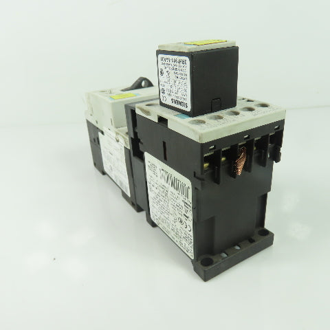 Siemens 3RV1011--1JA10 Sirius Circuit Breaker 8.5-10A W/ 3RT1016-1AF01 110V