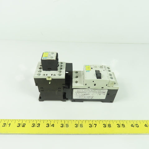 Siemens 3RV1011--1JA10 Sirius Circuit Breaker 8.5-10A W/ 3RT1016-1AF01 110V