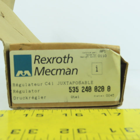 Rexroth Mecman 535 240 020 0 Juxt C4i Pneumatic Pressure Regulator