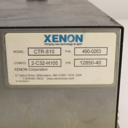 Xenon CTR-810 UV / VIS Pulsed Light System RC-800 Config 2-C32-H105