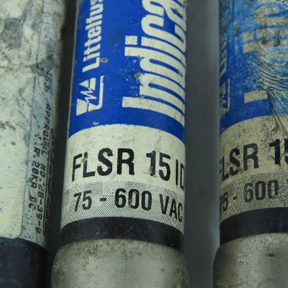 Littlefuse FLSR15ID 15A Indicator Time Delay Fuses 600VAC Lot Of 10