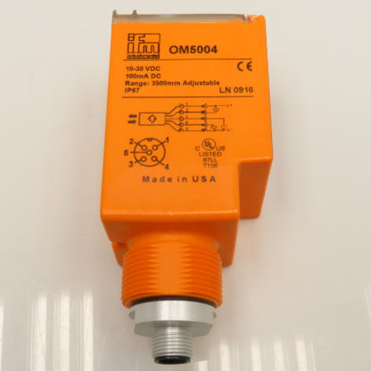 IFM OM5004 Diffuse Reflection Sensor 3500mm Range 10-320VDC