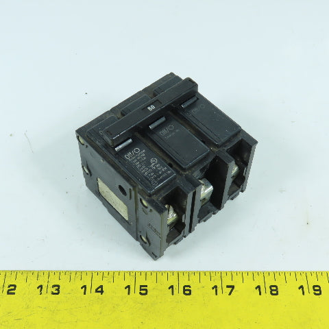 Cutler Hammer BR350 Type C350 3-Pole 50A Circuit Breaker Plug On 240VAC