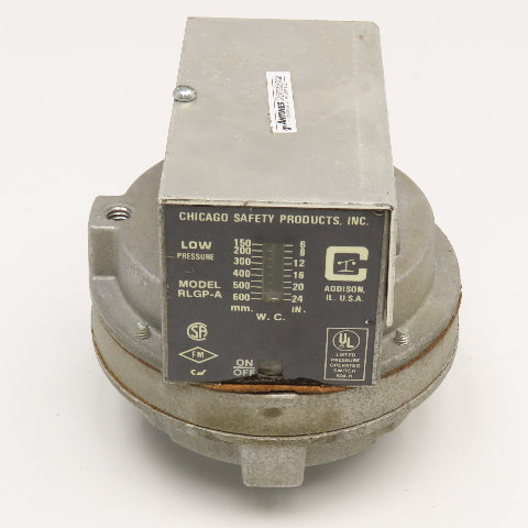 Chicago Safety Products RLGP-A Low Pressure Gas Recycle Switch 6-24" 1/4" NPT