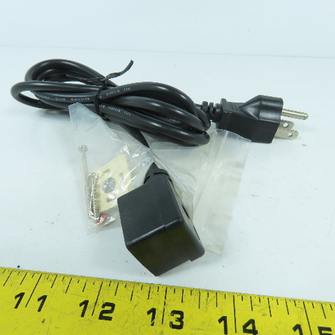 PF 250V 4-Prong Solenoid Valve Coil Connector W/ 120V Plug & 78" Cord