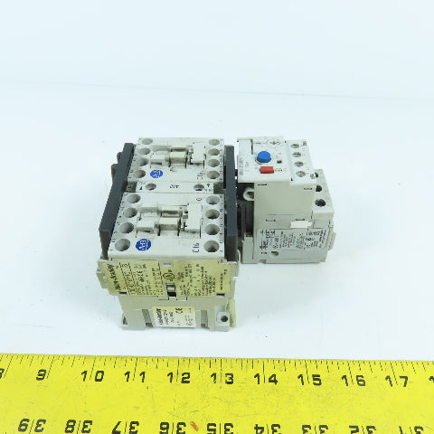 Allen Bradley 104-C16D22 Reversing Contactor 100-C16*10 W/ 193-EECB 1.0-5.0A