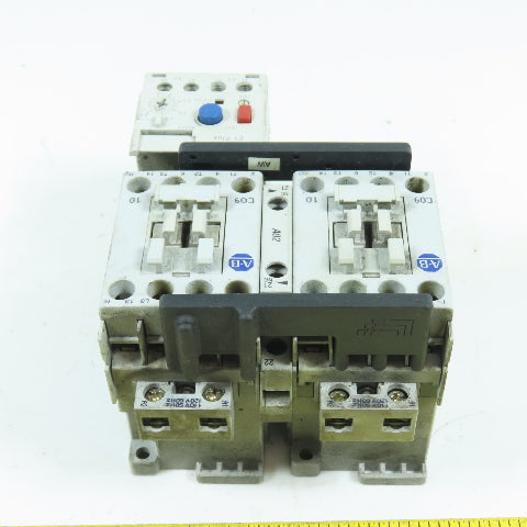 Allen Bradley 104-C09D22 Reversing Contactor 100-C09*10 W/ 193-EECB 1.0-5.0A