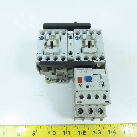 Allen Bradley 104-C09D22 Reversing Contactor 100-C09*10 W/ 193-EECB 1.0-5.0A