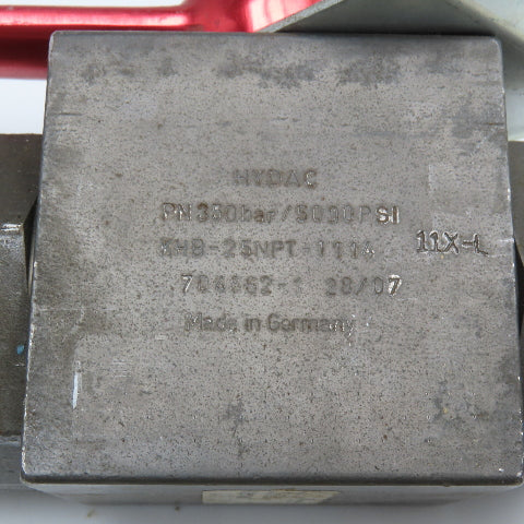 Hydac KHB-25NPT-1114 5000PSI Hydraulic Ball Valve