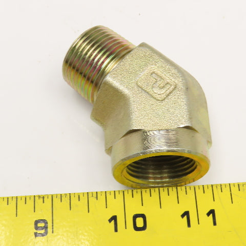 Parker 3/4" NPT Street Elbow 45° Hydraulic Fitting