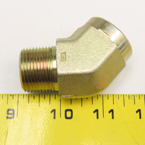 Parker 3/4" NPT Street Elbow 45° Hydraulic Fitting