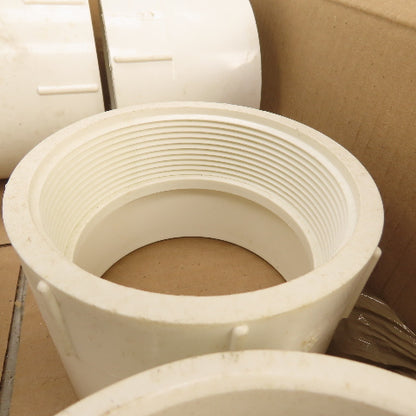 Charlotte 101 PVC 4" FPT x 4" Hub Female Adapter PVC-dwv/NSF-dwv Lot Of 7