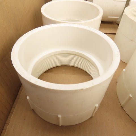 Charlotte 101 PVC 4" FPT x 4" Hub Female Adapter PVC-dwv/NSF-dwv Lot Of 7