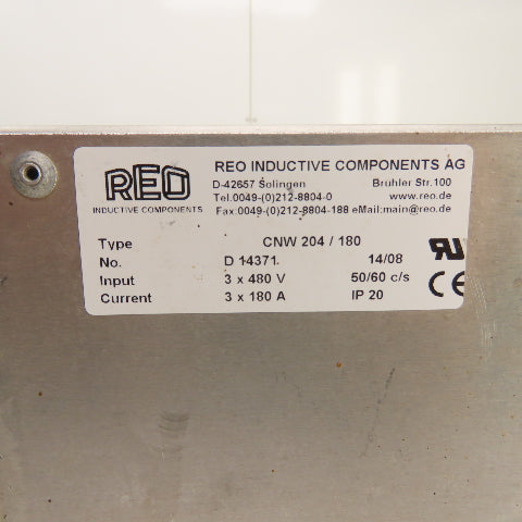 Red Inductive Components CNW 204/180 3-Phase Mains Filters 480V 180A 50/60HZ