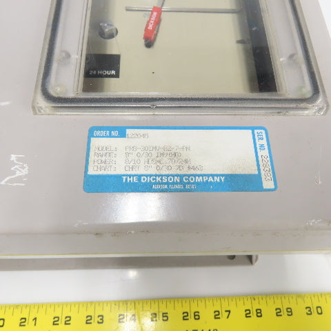 The Dickson PR8-30IMV-S2-7-PN 8" 0/30 IMV(HG) Chart Recorder 8/10 HDSWC 7D/24H