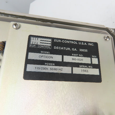 Eur-Control 985-0520 Opticon Opticon Consistency Transmitter 115/230V 50/60Hz