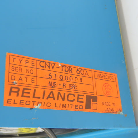 Reliance Electric DDS-TLII AC Servo Drive 60A 11KW CNV-TDR