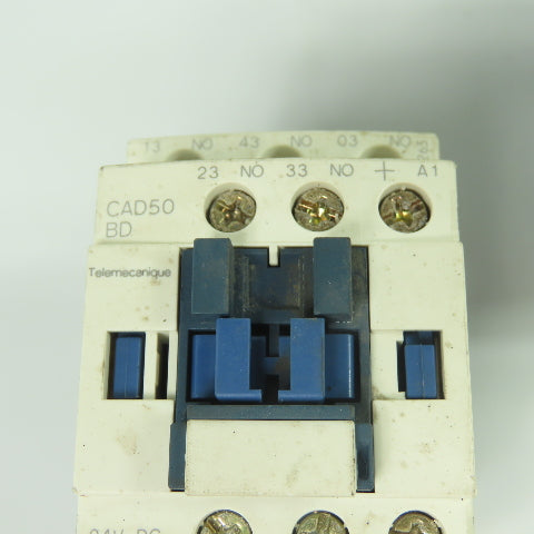 Telemecanique CAD50 BD Contactor Relay 10A 600VAC 24VDC Coil Lot Of 2