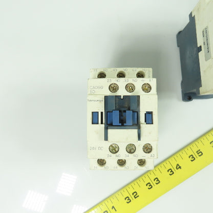Telemecanique CAD50 BD Contactor Relay 10A 600VAC 24VDC Coil Lot Of 2