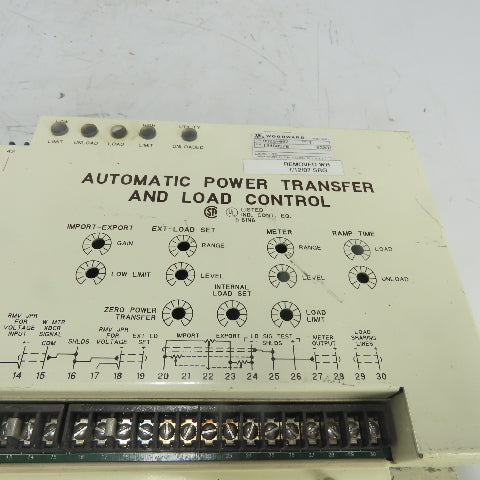 Woodward 9905-007 Rev T Automatic Power Transfer And Load Control