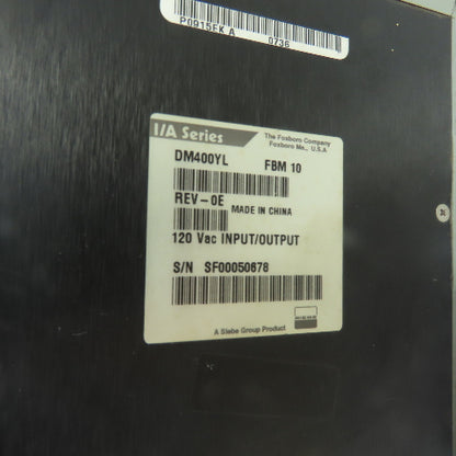Foxboro DM400YL I/A Series I/O Interface Module 120VAC Rev-0E FBM 10
