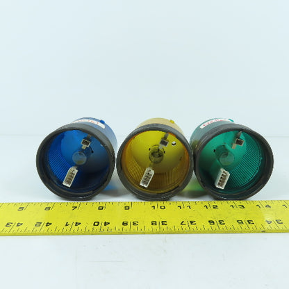 Telemecanique XVB C38, C36, C33 Green Blue & Yellow Stack Lights 12-230V Lot/3