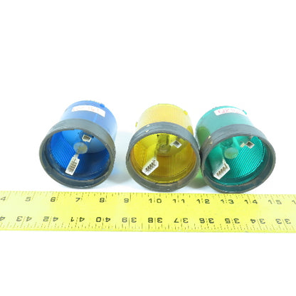 Telemecanique XVB C38, C36, C33 Green Blue & Yellow Stack Lights 12-230V Lot/3