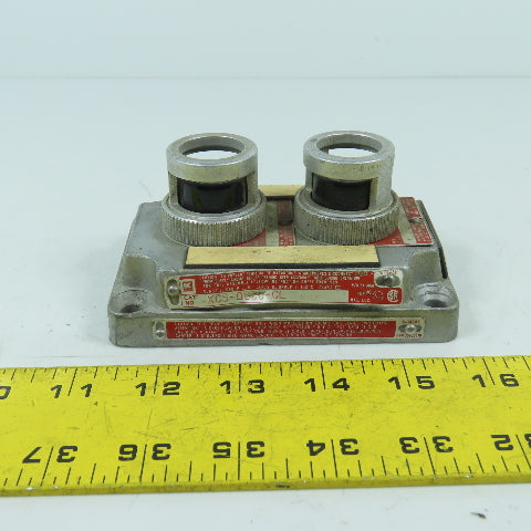 Killark XCS-0B30-GL Hazardous Locations Dual Green Light Indicators Cover