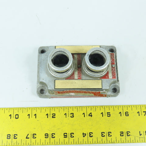 Killark XCS-0B30-GL Hazardous Locations Dual Green Light Indicators Cover