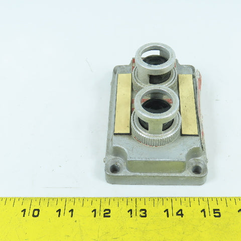Killark XCS-0B30-GL Hazardous Locations Dual Green Light Indicators Cover