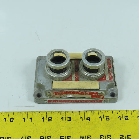 Killark XCS-0B30-GL Hazardous Locations Dual Green Light Indicators Cover