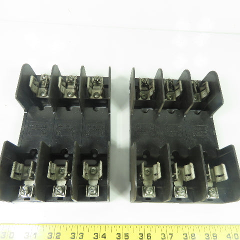 Gould Shawmut 60328 Fuse Holder Block 600V 30A 3-Pole Lot Of 2