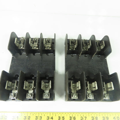 Gould Shawmut 60328 Fuse Holder Block 600V 30A 3-Pole Lot Of 2