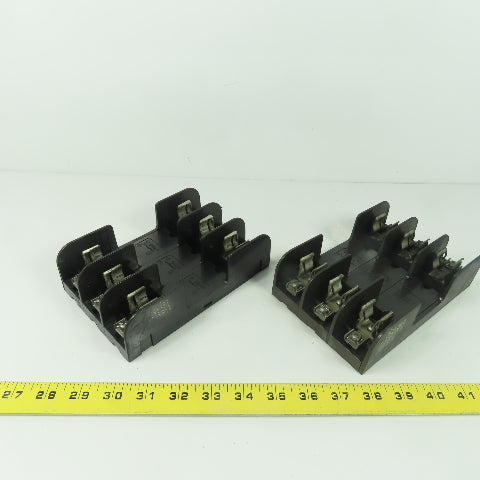 Gould Shawmut 60328 Fuse Holder Block 600V 30A 3-Pole Lot Of 2