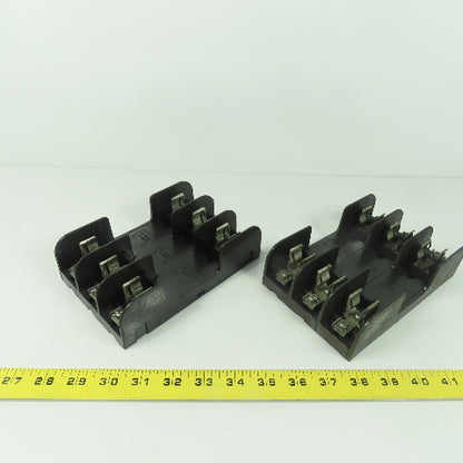 Gould Shawmut 60328 Fuse Holder Block 600V 30A 3-Pole Lot Of 2