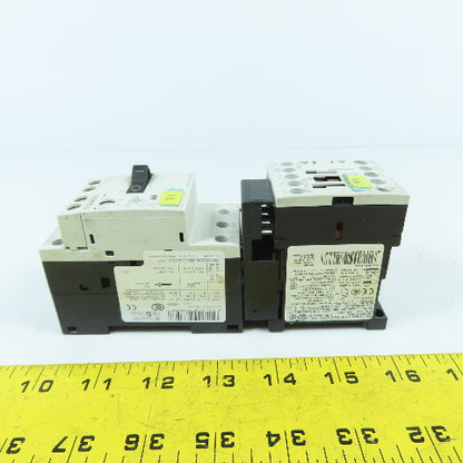 Siemens 3RT1016-1AF01 Contactor Relay 110V Coil W/3RV1011-1EA10 Protector 2.8-4A