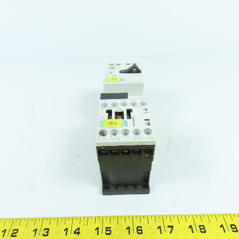 Siemens 3RT1016-1AF01 Contactor Relay 110V Coil W/3RV1011-1EA10 Protector 2.8-4A