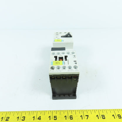 Siemens 3RT1016-1AF01 Contactor Relay 110V Coil W/3RV1011-1EA10 Protector 2.8-4A