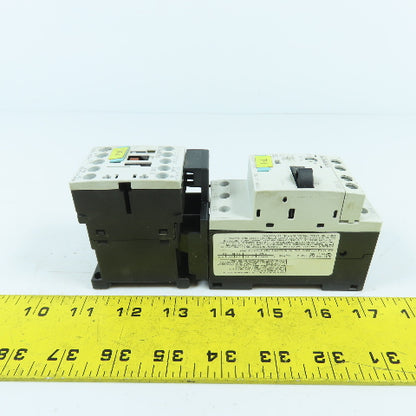 Siemens 3RT1016-1AF01 Contactor Relay 110V Coil W/3RV1011-1EA10 Protector 2.8-4A