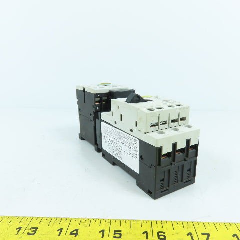 Siemens 3RT1016-1AF01 Contactor Relay 110V Coil W/3RV1011-1EA10 Protector 2.8-4A