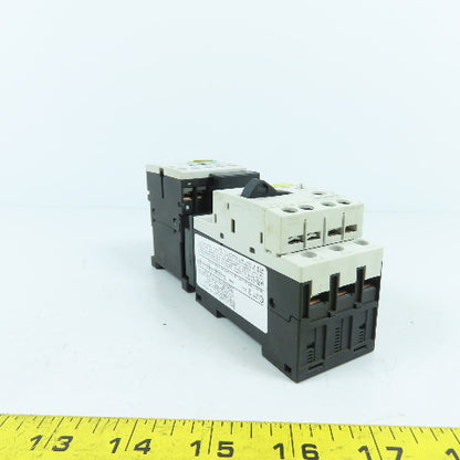 Siemens 3RT1016-1AF01 Contactor Relay 110V Coil W/3RV1011-1EA10 Protector 2.8-4A
