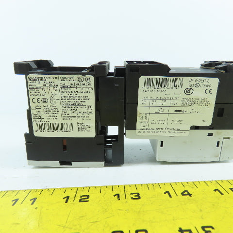 Siemens 3RT1016-1AF01 Contactor Relay 110V Coil W/3RV1011-1EA10 Protector 2.8-4A