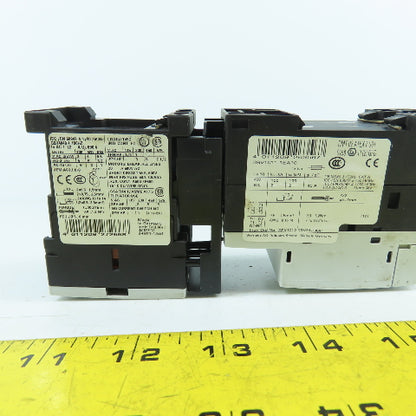 Siemens 3RT1016-1AF01 Contactor Relay 110V Coil W/3RV1011-1EA10 Protector 2.8-4A