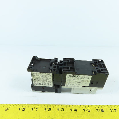 Siemens 3RT1016-1AF01 Contactor Relay 110V Coil W/3RV1011-1EA10 Protector 2.8-4A