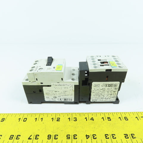 Siemens 3RT1016-1AF01 Contactor Relay 110V Coil W/3RV1011-1EA10 Protector 2.8-4A