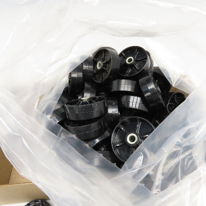1.960 OD .250" Bearing Bore ABS Black Conveyor Skate Wheel Lot Of 90