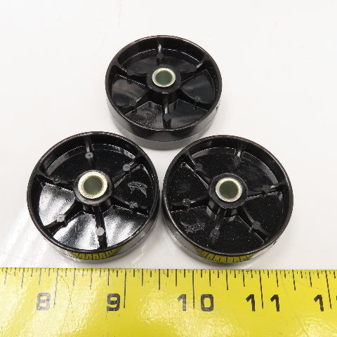 1.960 OD .250" Bearing Bore ABS Black Conveyor Skate Wheel Lot Of 90