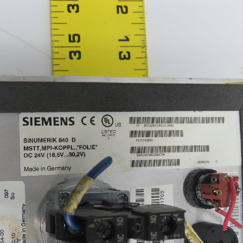 Siemens 1P 6FC5203-0AD12-0AA0 Ver B Sinumerik 840 D Machine Control Panel MSTT