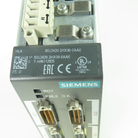 Siemens 1P 6SL3420-2HX00-0AA0 Sinamics HLA Module Hydraulic Linear Actuator